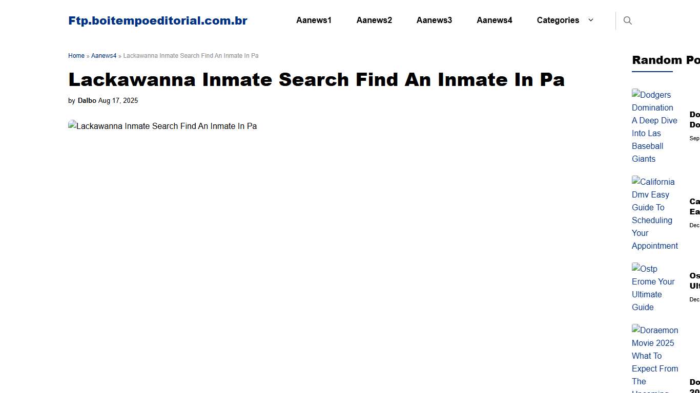Lackawanna Inmate Search Find An Inmate In Pa